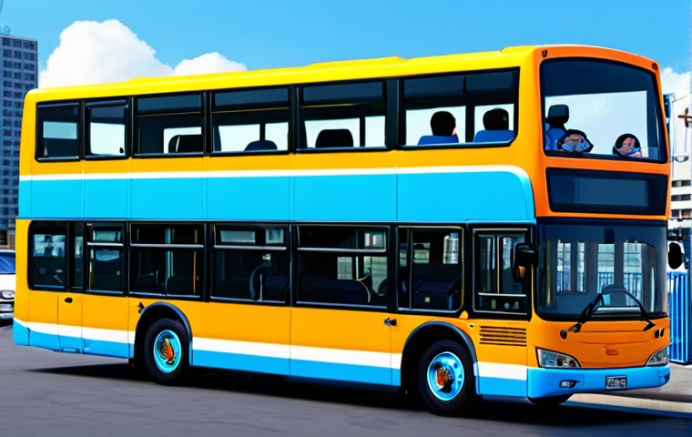 An animated ensemble of diverse anthropomorphic city buses, reminiscent of "Tayo the Little Bus" characters, smiling and interacting positively. Each bus is vibrantly colored with a complete, appropriate design, featuring well-formed wheels, clear windows, and distinct, expressive faces. They appear fully operational and well-maintained, embodying a sense of professionalism. The buses are gathered at a bustling, clean city bus depot at midday, with other background vehicles and a modern urban skyline under a clear blue sky. The scene conveys a busy yet harmonious atmosphere. Perfect vehicle anatomy, correct proportions, natural interactions, well-formed structural components, proper wheel count. High-quality professional animation style, bright lighting, sharp focus, rich colors, concept art, safe for work, appropriate content, fully clothed, family-friendly, professional image.