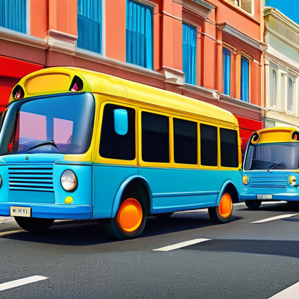 타요의 교육적 효과 - **Image Prompt 1: Road Safety Education**
    An animated scene in a vibrant, cartoon-style city. Ta...