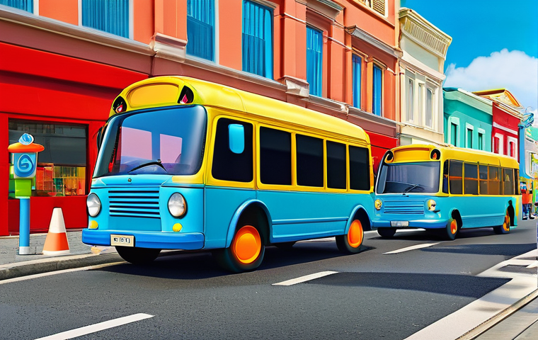 타요의 교육적 효과 - **Image Prompt 1: Road Safety Education**
    An animated scene in a vibrant, cartoon-style city. Ta...