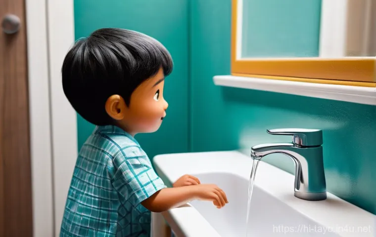 타요의 친환경 메시지 - A cozy and brightly lit indoor scene set in a creative workshop or classroom. A group of 3-4 childre...