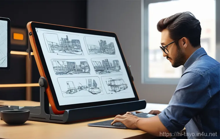 타요 제작비 분석 - Image Prompt 1: The Animators' Creative Hub**