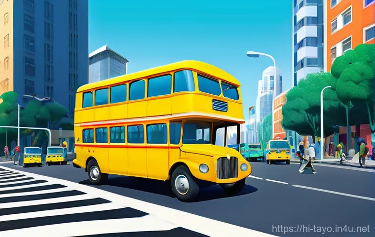 타요 버스 시스템 모델 - **Prompt:** A vibrant, cheerful animated scene of Tayo, the friendly blue bus, and his friends Rogi ...