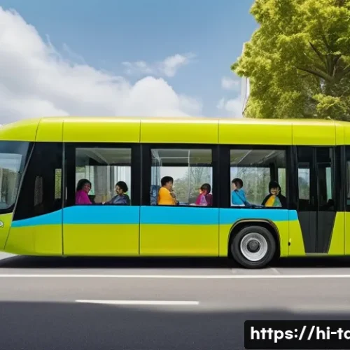타요와 4차 산업 기술 - **Prompt 1: Futuristic Smart Bus with Happy Children**
    "A vibrant, eye-level shot of a sleek, fu...