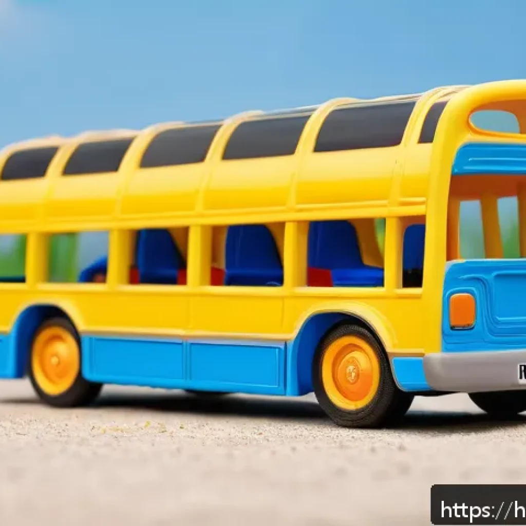 타요 관련 캐릭터 상품 리뷰 - A vibrant and colorful scene featuring a collection of Tayo toys designed for children, including a ...