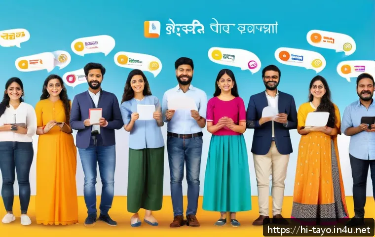 타요 라이브 이벤트 - A vibrant digital event scene showing a diverse group of Hindi-speaking users actively participating...
